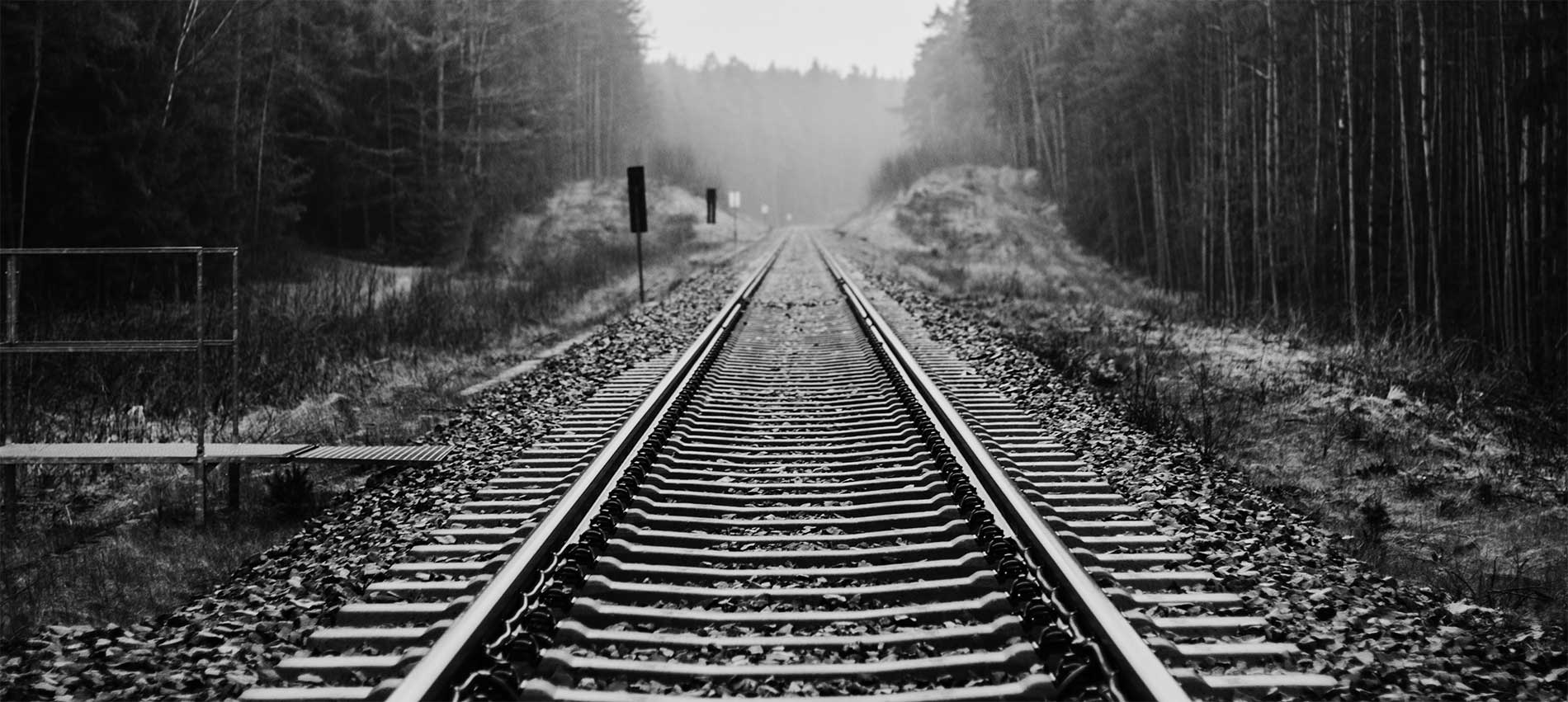 Train tracks outside recording studio in Golden, Parson, BC.